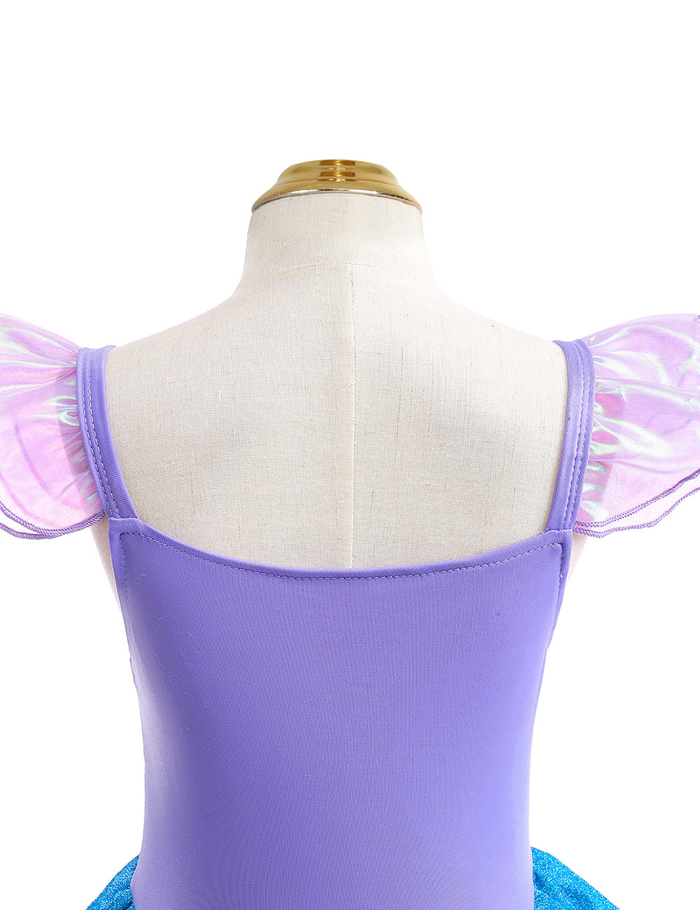 WANSO Mermaid Dress Girl Party Role Playing Girl Dress Birthday Princess Dress Children's Dress Princess Jewelry Wig Crown Set